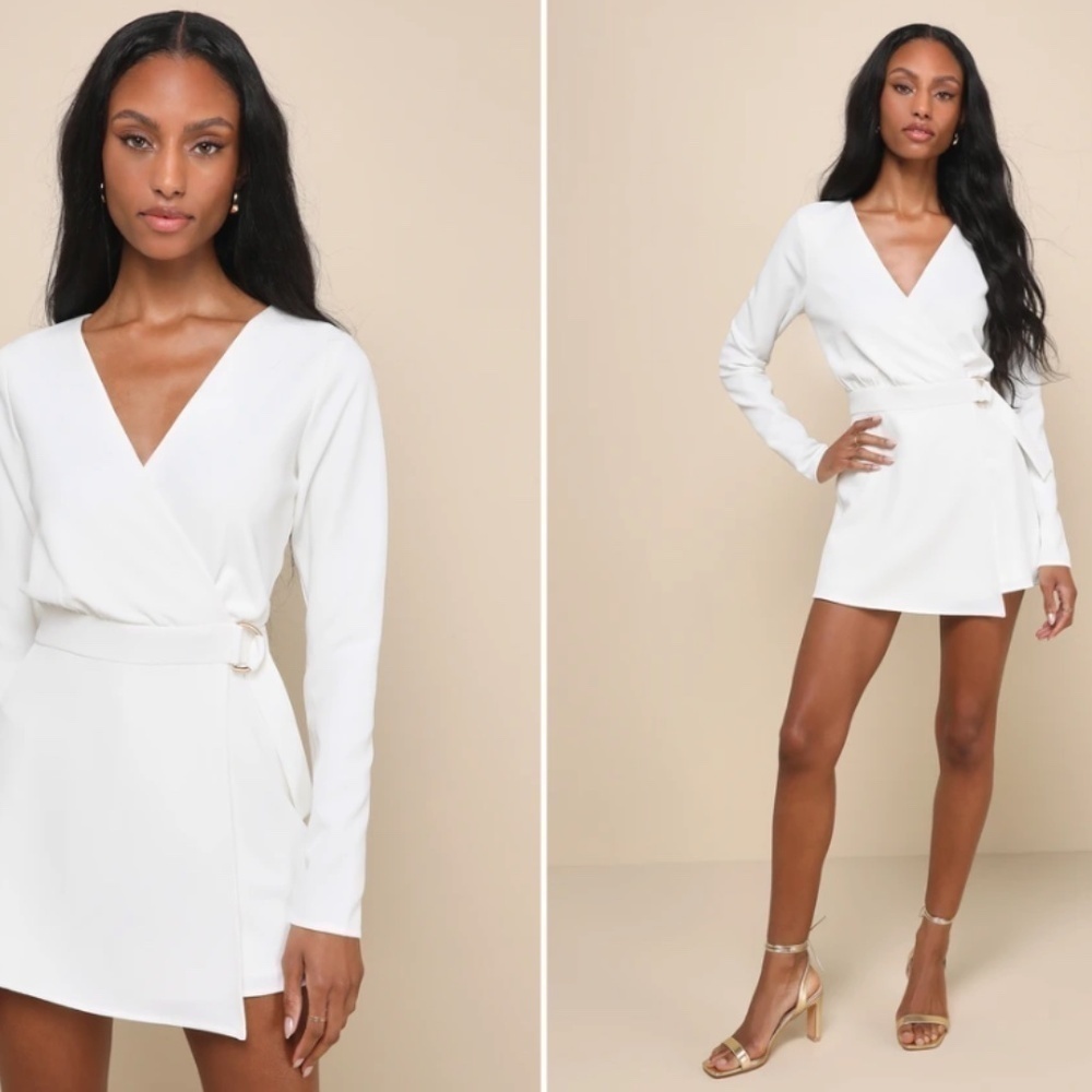 LULUS Bridal Bachelorette Engagement Bridal Shower Sexy Chic Honeymoon Romper